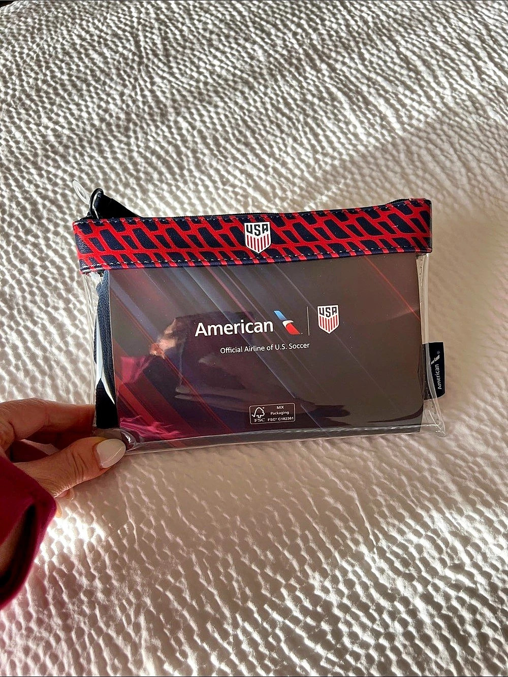 American Airlines x U.S. Soccer Premium Economy Amenity Kit Pouch Amenity Kit